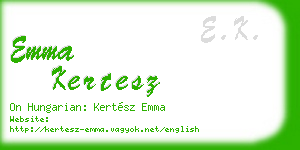 emma kertesz business card